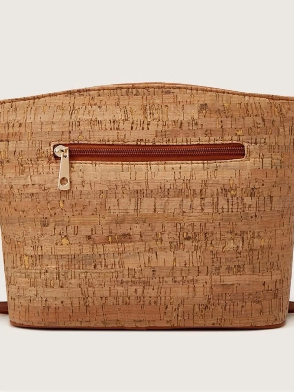 Boho Cork Hexagon Pattern Crossbody Bag Shoulder Bag Floral Design New No Tags